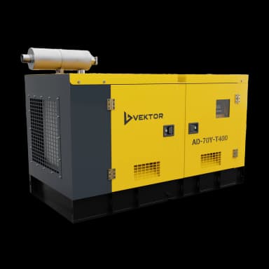 Дизельный генератор Vektor AD-70Y-T400 в шумозащитной кожухе — фото 7